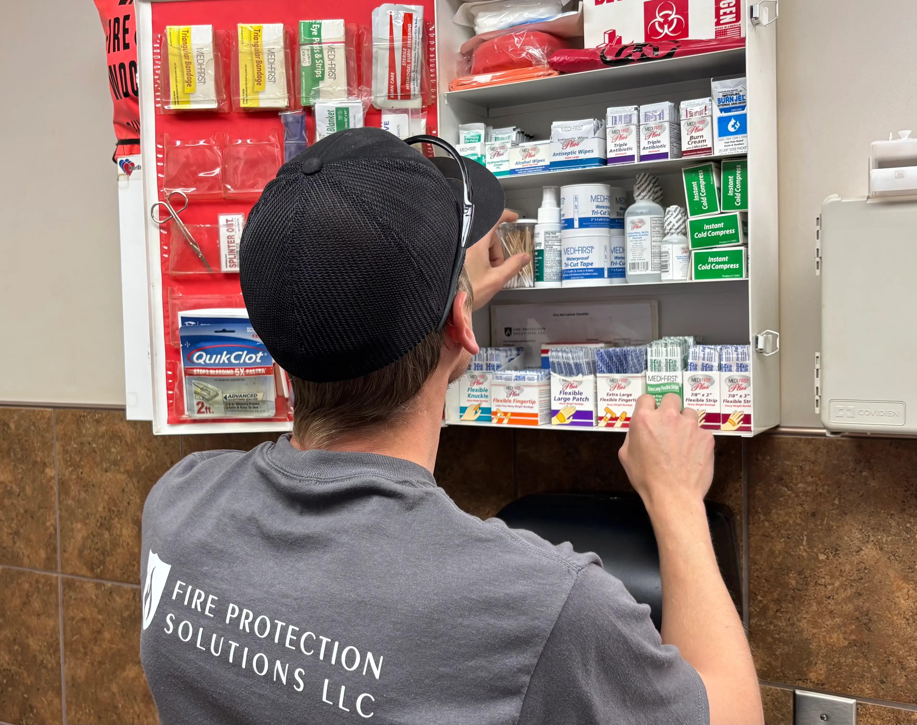 First aid cabinet inspection